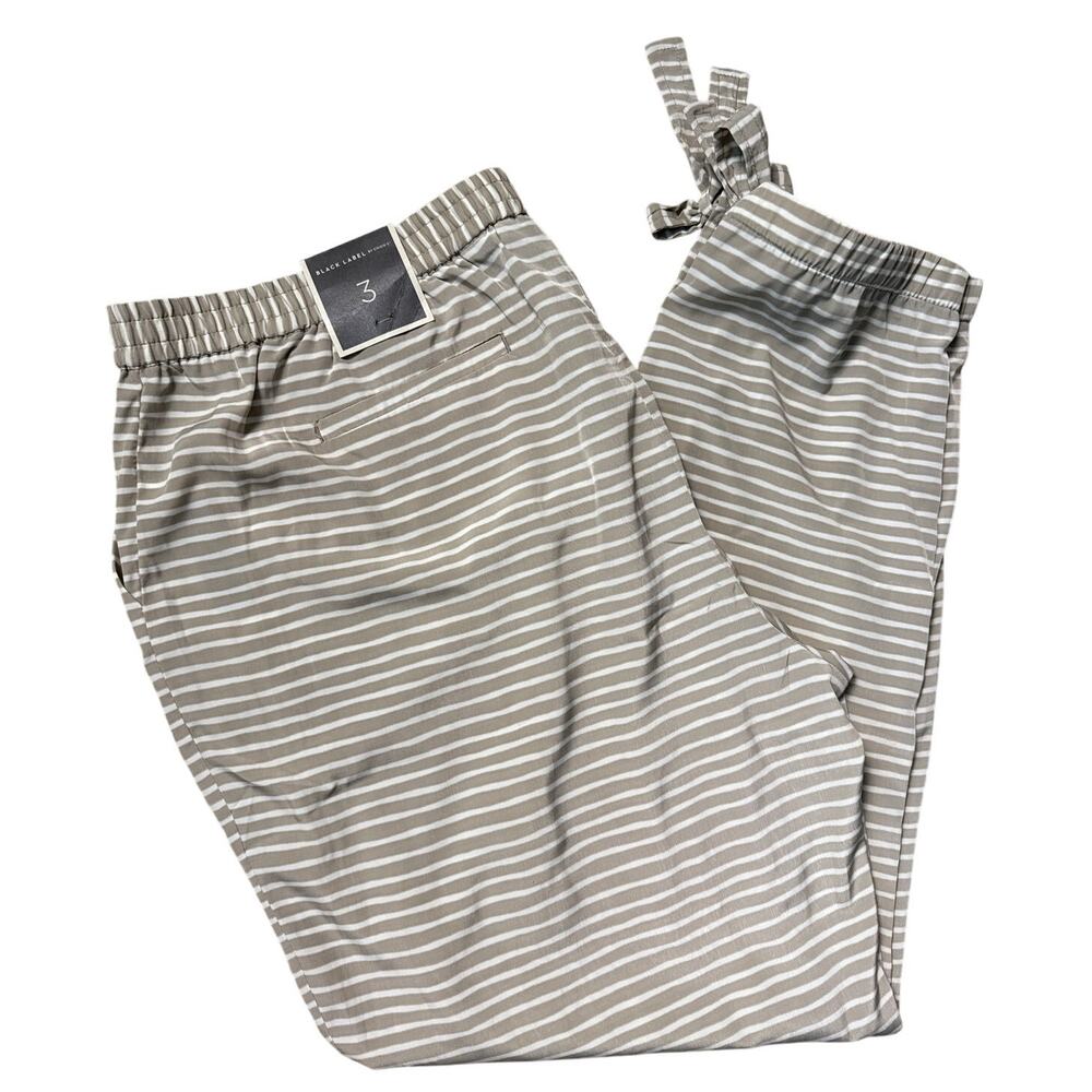 Chico's Black Label‎ Horizontal Striped Pants Beige Size XL (Size 3) - Picture 8 of 10